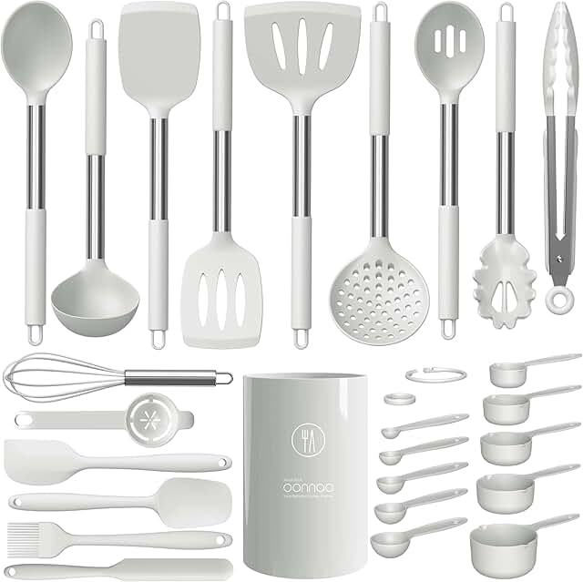 18-Piece Heat-Resistant Silicone Kitchen Utensil Set