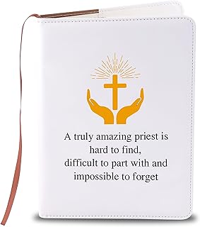 Catholic Priest Leather Notebook for Religious Gift
