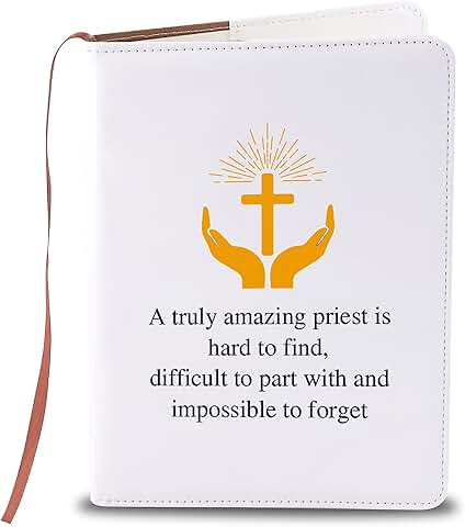 Catholic Priest Leather Notebook for Religious Gift