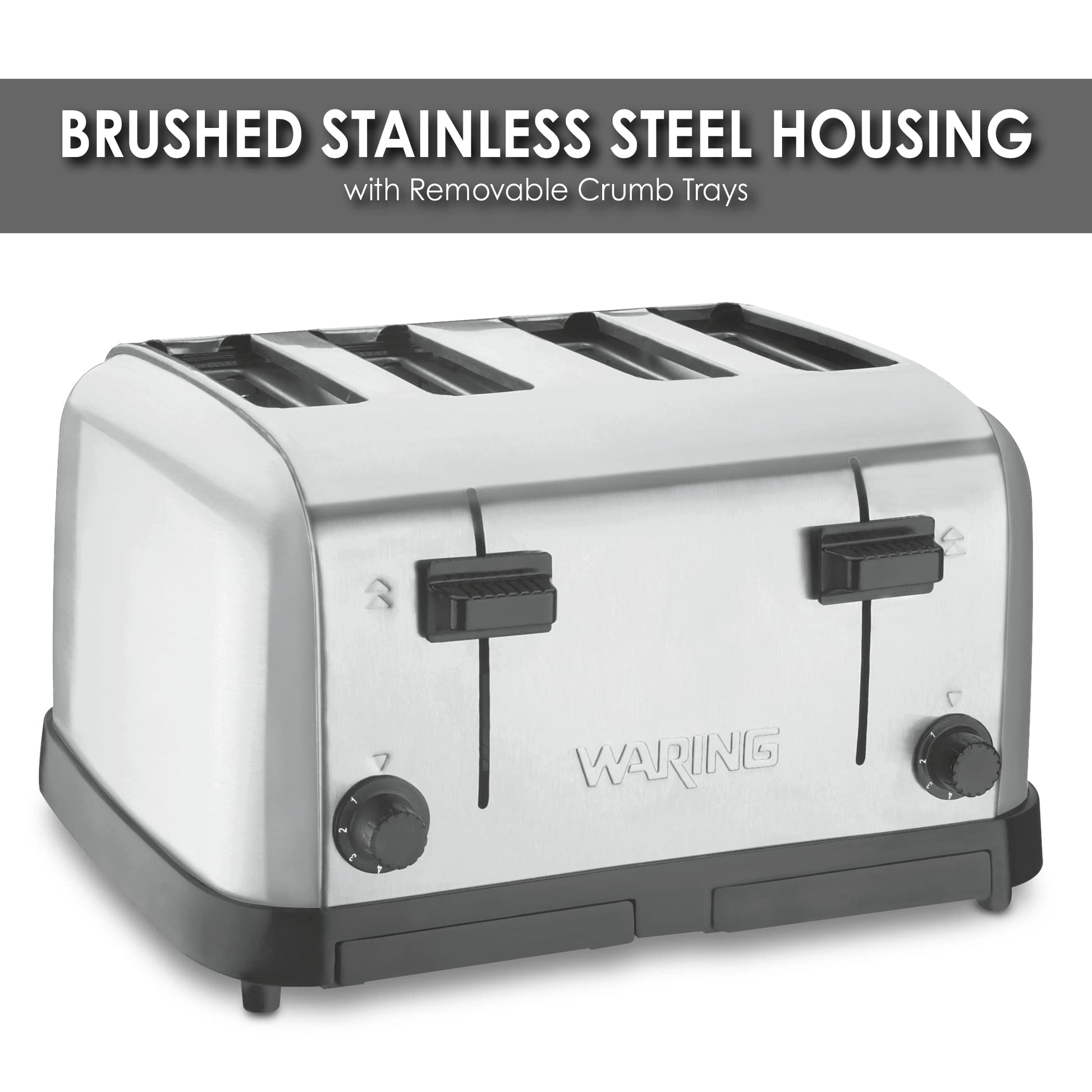 (WCT708) Four-Compartment Pop-Up Toaster, Silver