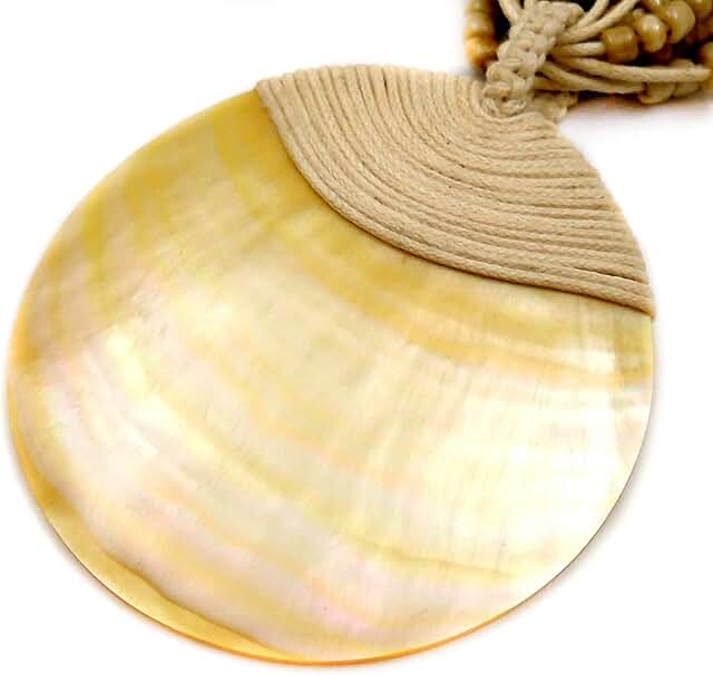 Handmade Round Mother of Pearl Bead Necklace for Women