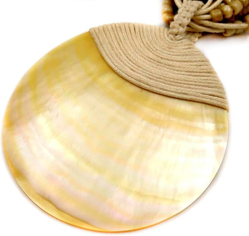 Handmade Round Mother of Pearl Bead Necklace for Women