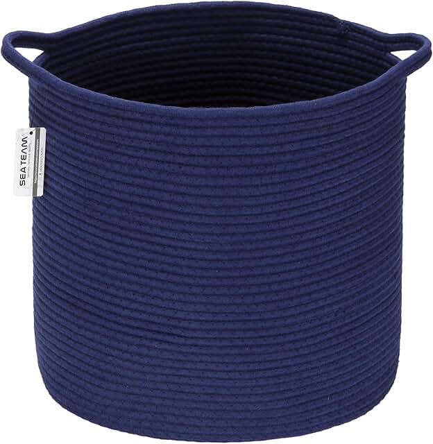 Medium Cotton Rope Storage Basket with Handles