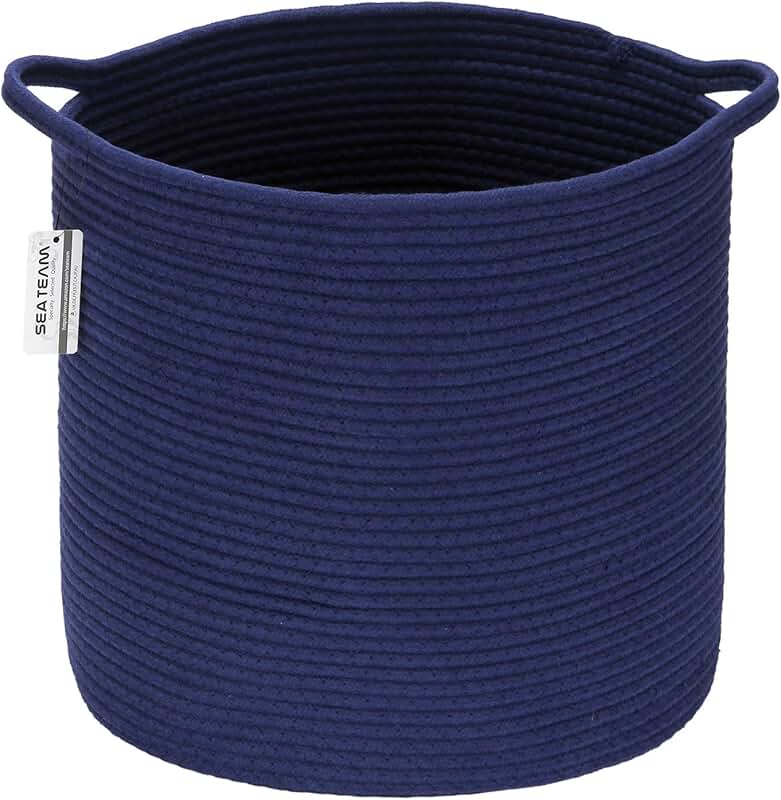 Medium Cotton Rope Storage Basket with Handles