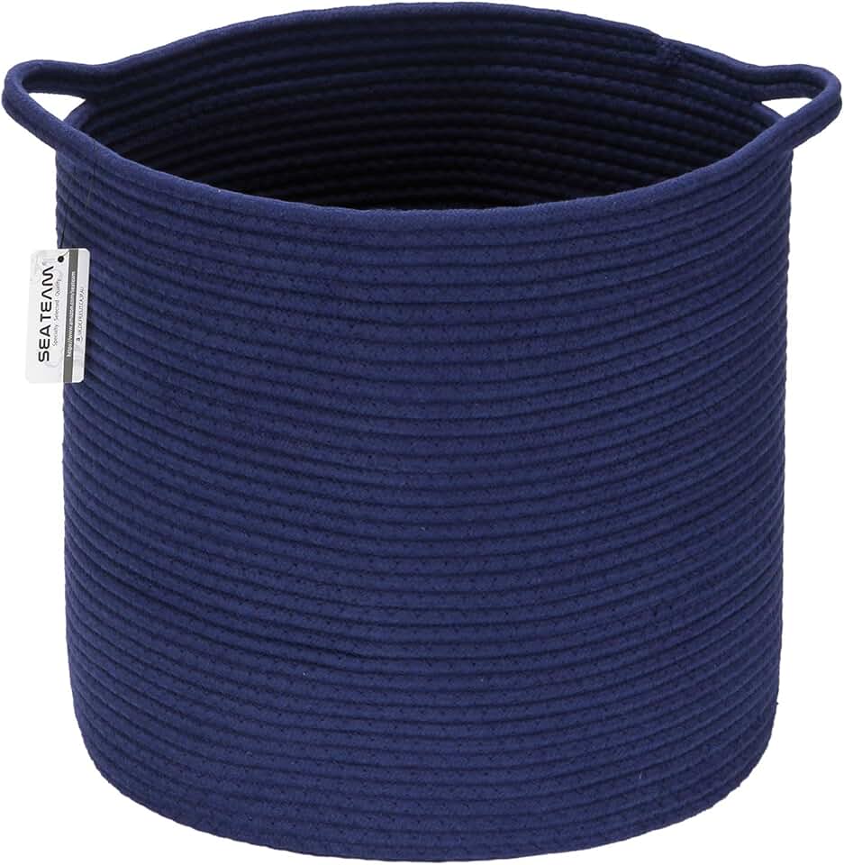 Medium Cotton Rope Storage Basket with Handles