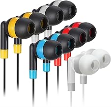 Bulk Pack of 100 Multi-Colored Wired Earbuds
