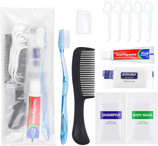 25 Personal Hygiene Kits with Toiletries for Travel and Charity