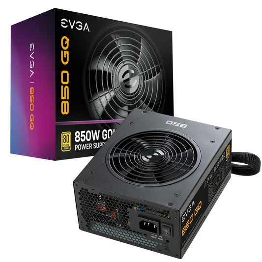 850W semi-modular power supply in black with ECO mode
