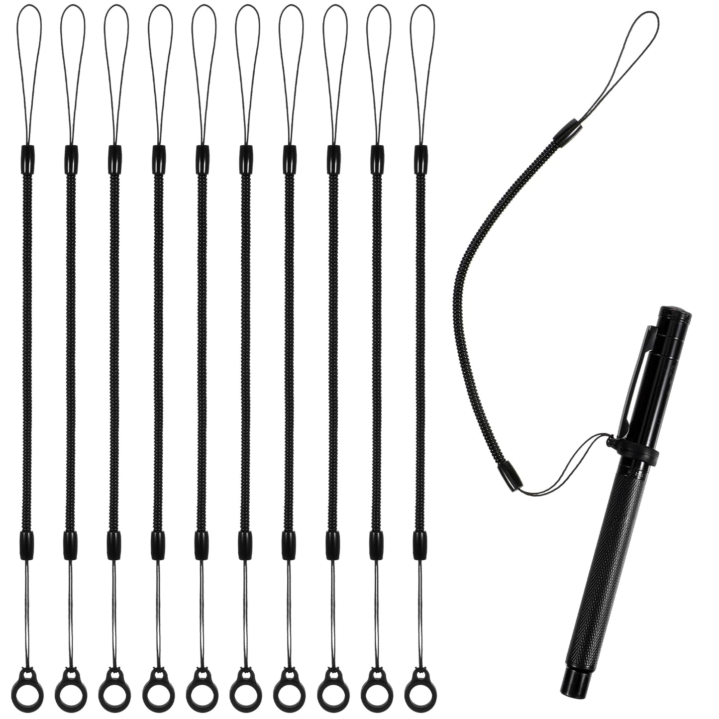 10 Pcs Elastic Pen Tether with Chain