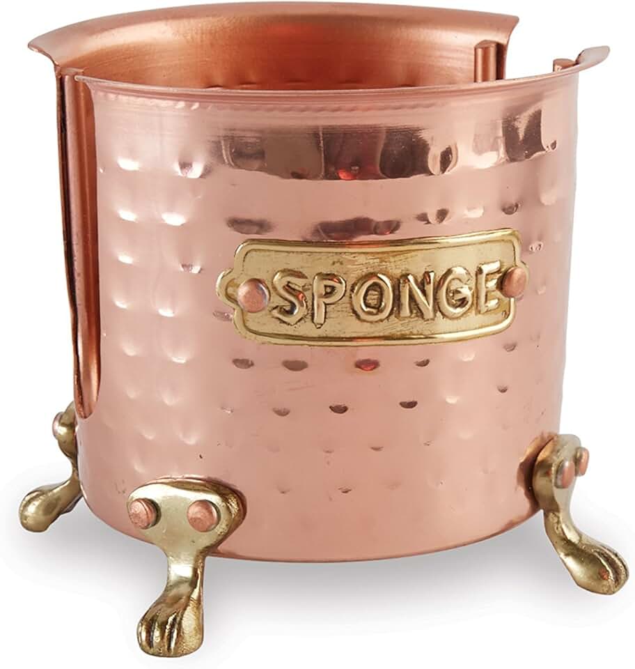 Copper Mud Pie Kitchen Sponge Holder Caddy