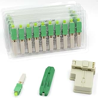100pcs SC APC Fiber Optic Quick Connectors with Cutting Tools