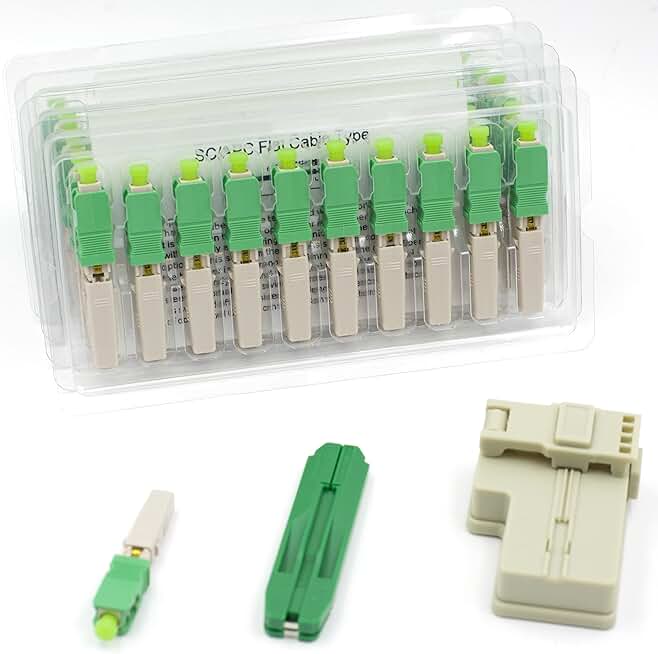 100pcs SC APC Fiber Optic Quick Connectors with Cutting Tools