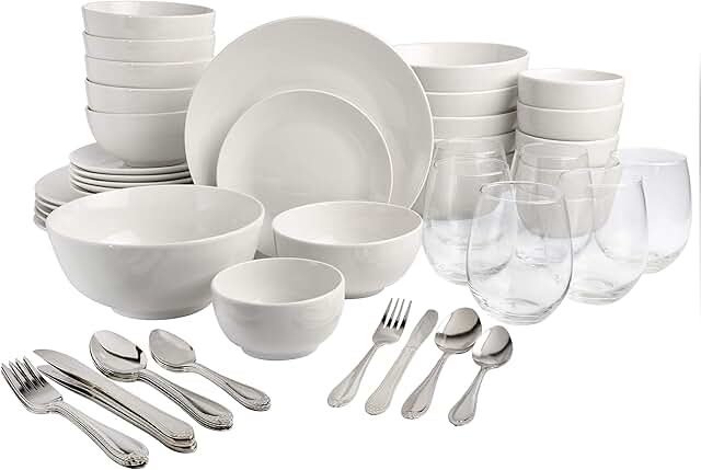 Complete 60-Piece Dinnerware Set for Six