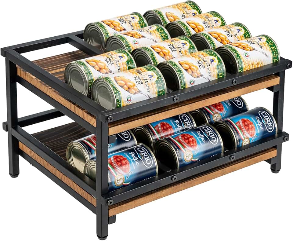 Two-Tier Canned Goods Organizer for Pantry