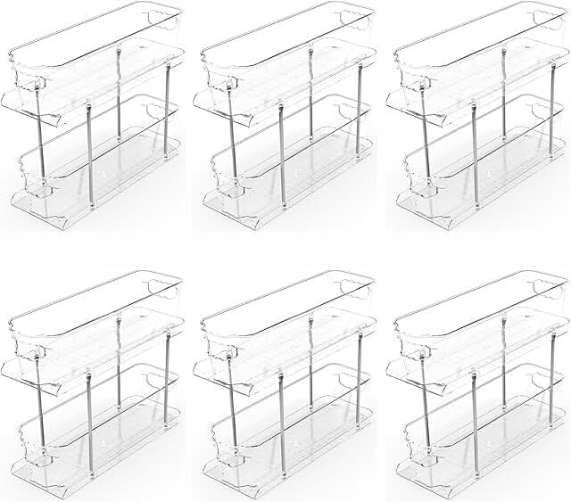 6-Pack Narrow Under Sink Storage Organizers