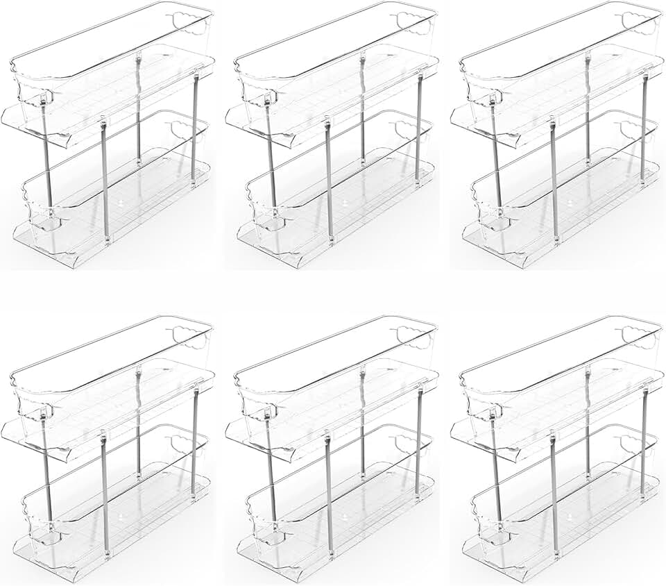 6-Pack Narrow Under Sink Storage Organizers