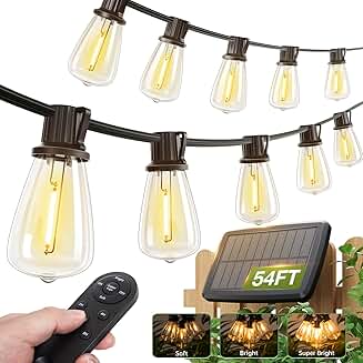Waterproof Solar String Lights with Remote and USB
