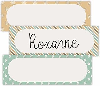 Set of 30 Boho Style Name Tags, 3x9 Inches