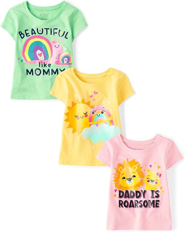Baby Girl Short Sleeve Graphic T-Shirts Pack