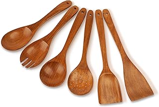 Premium Roosewood Cooking Spoon Set for Stirring and Serving
