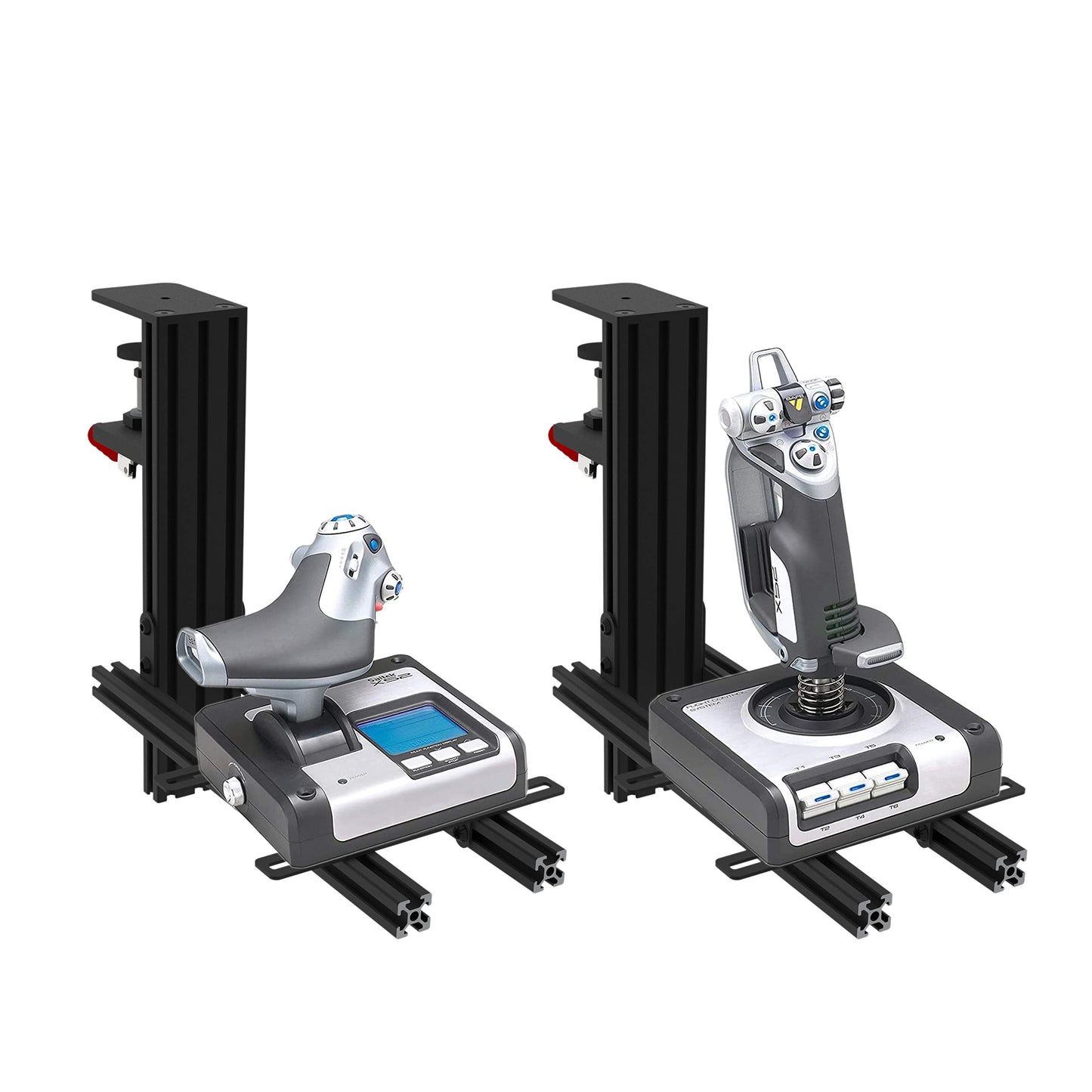 2 Set The Desk Mount for The Flight Sim Game Joystick, Throttle and Hotas Systems Compatible with Logitech X56, X52, X52 Pro, Thrustmaster T-Flight Hotas,Thrustmaster T.16000M, Thrustmaster TCA