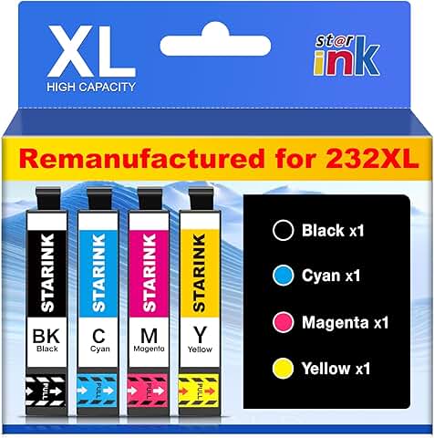 Remanufactured 232XL Ink Cartridge Set for Printer