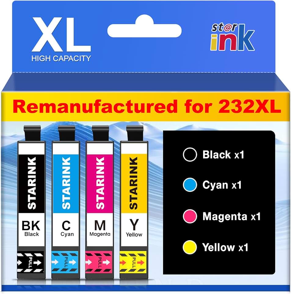 Remanufactured 232XL Ink Cartridge Set for Printer