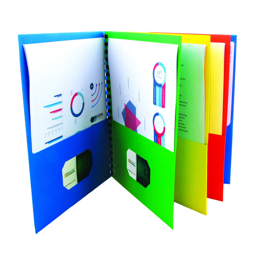 8-Pocket Letter Size Folder with Double Loop Wire Binding