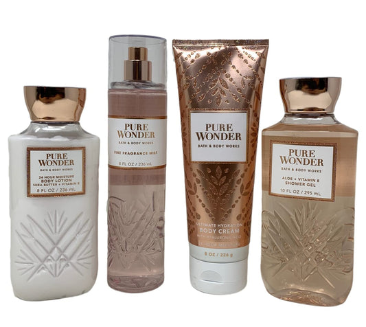 PURE WONDER Deluxe Gift Set  Fragrance Mist  Cream  Lotion  Shower Gel  Full Size