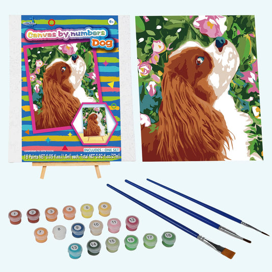 Paint by Numbers Kit for Kids 4-8, Dog Theme, 12x14 inch