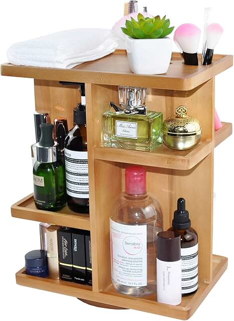 Rotating Cosmetic Organizer with 360° Carousel