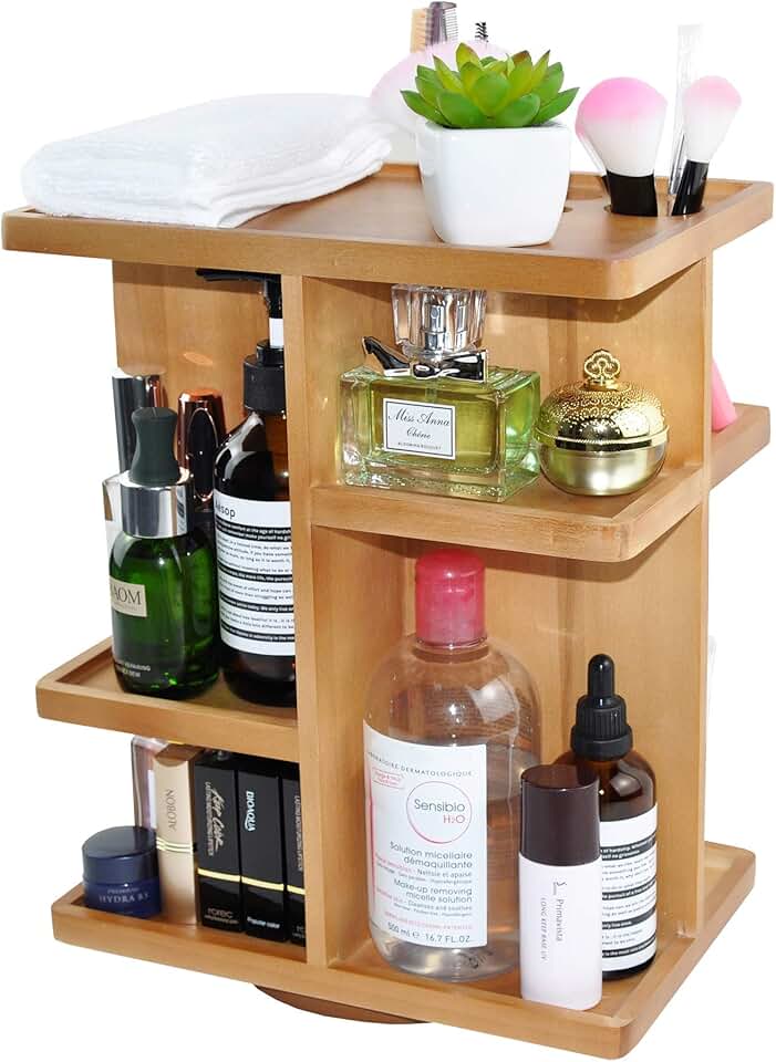 Rotating Cosmetic Organizer with 360° Carousel