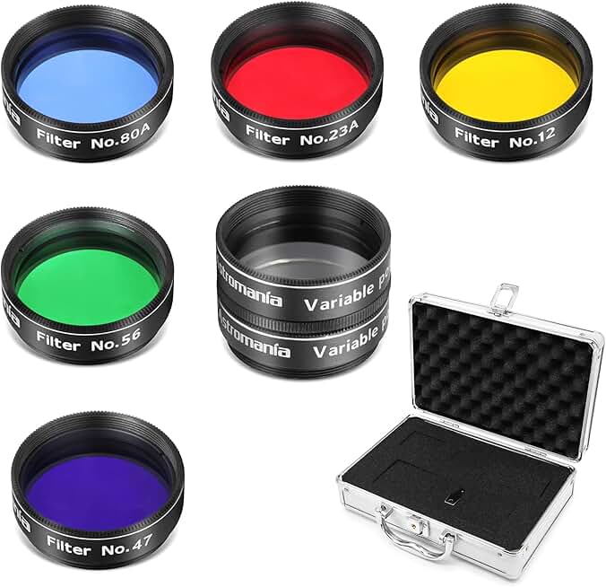 Telescope Accessory Case with Eyepiece Filter Set