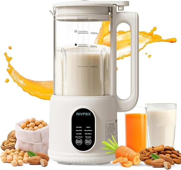8-in-1 Nut Milk Maker with Timer and Self-Cleaning
