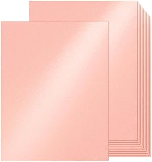 Pink Shimmer Cardstock, 100 Sheets, 8.5 x 11