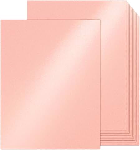 Pink Shimmer Cardstock, 100 Sheets, 8.5 x 11