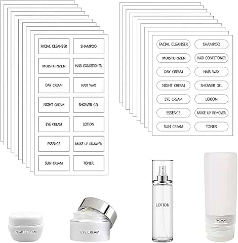 280 Waterproof Small Cosmetic Labels for Bathroom and Travel