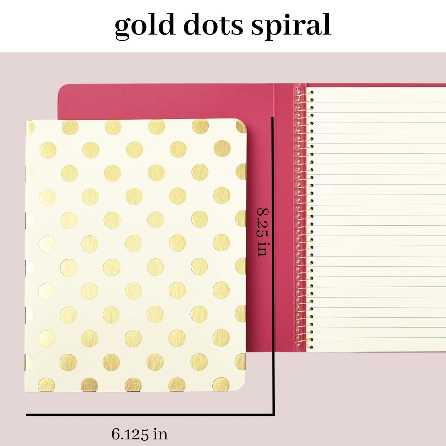 Gold Dots Spiral Notebook