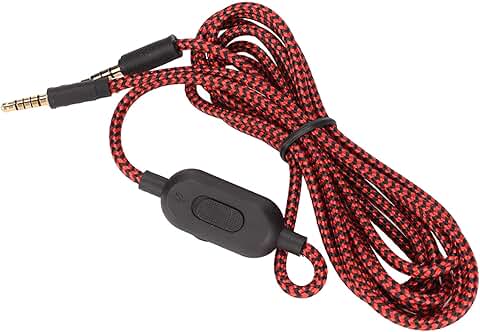 2m/6.5ft 3.5mm Headphone Cable with Mic and Volume Control