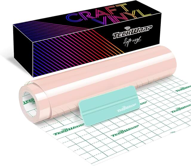 Glossy Pastel Pink Permanent Vinyl Roll 12" x 20ft