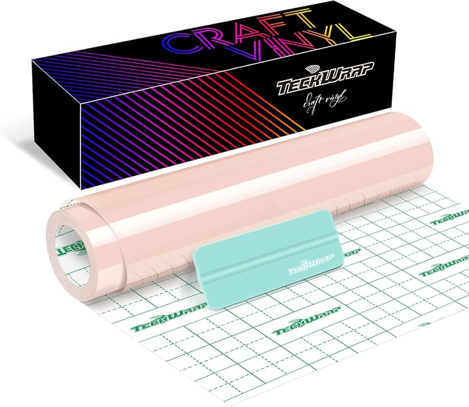 Glossy Pastel Pink Permanent Vinyl Roll 12" x 20ft