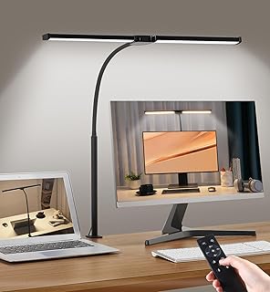 Adjustable Eye-Care Desk Lamp with Clamp and Multiple Lighting Modes
