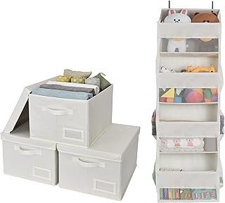 Closet Door Organizer and Storage Boxes Bundle