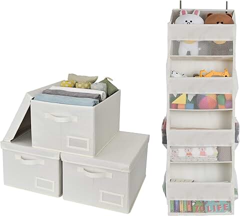 Closet Door Organizer and Storage Boxes Bundle