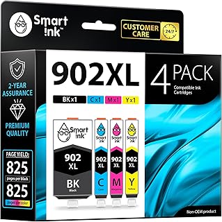 Ink Cartridge Replacement for HP 902 XL (4 Pack)