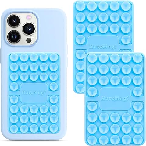 2-Pack Silicone Suction Phone Mounts for Hands-Free Use