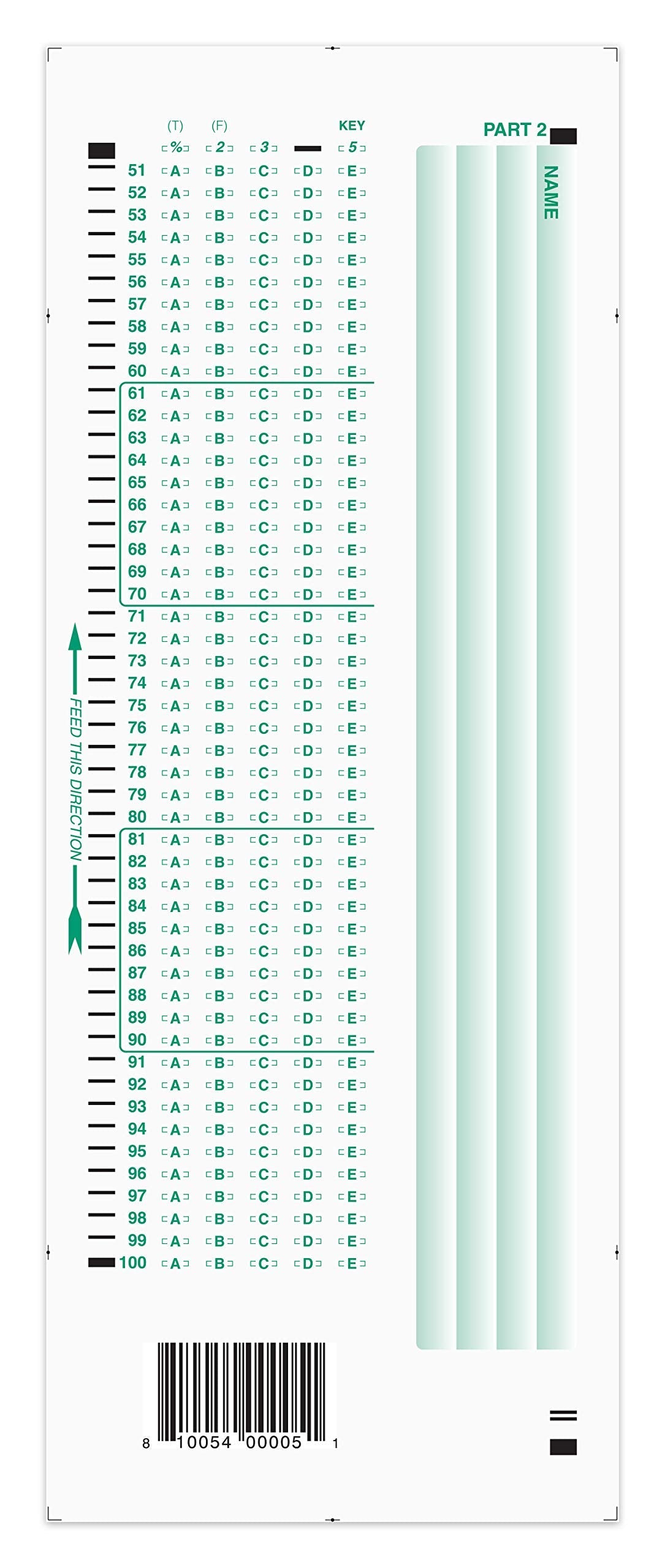 Official Brand 882-E Answer Sheet (50 Pack)