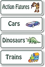 Toy Bin Organization Labels Set with 72 Stickers