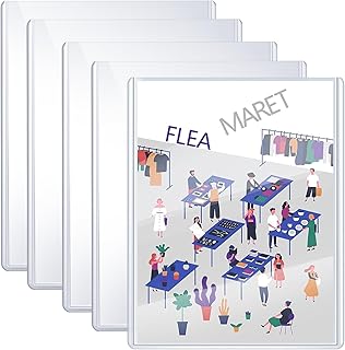 Set of 5 Clear 8.5x11 Document Protectors