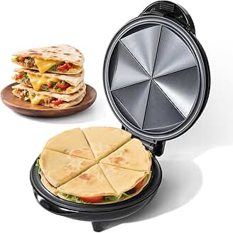 Electric quesadilla maker with non-stick surface